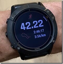 Garmin Fenix 6X Pro Solar maratoni tulemus