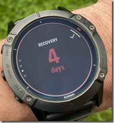 Garmin taastumisaeg