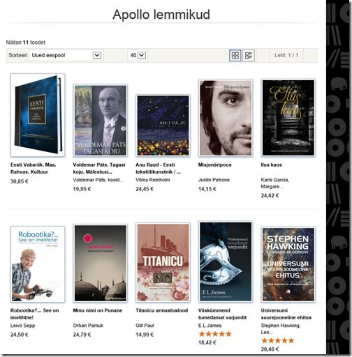 Apollo kaupluste lemmikud