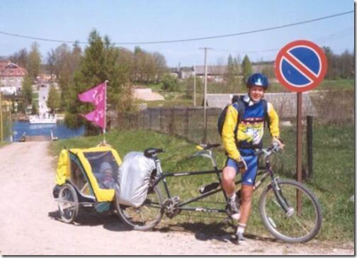 Roheliste Rattaretk tandem käruga Roheliste Rattaretk tandem käruga